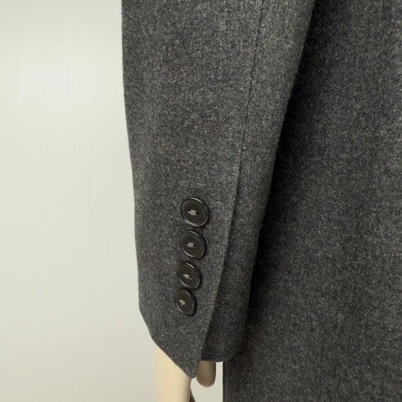 JUDITH & CHARLES Wool Longline Single-Button Contemporary Gray Blazer Jacket 4 - Picture 3 of 9